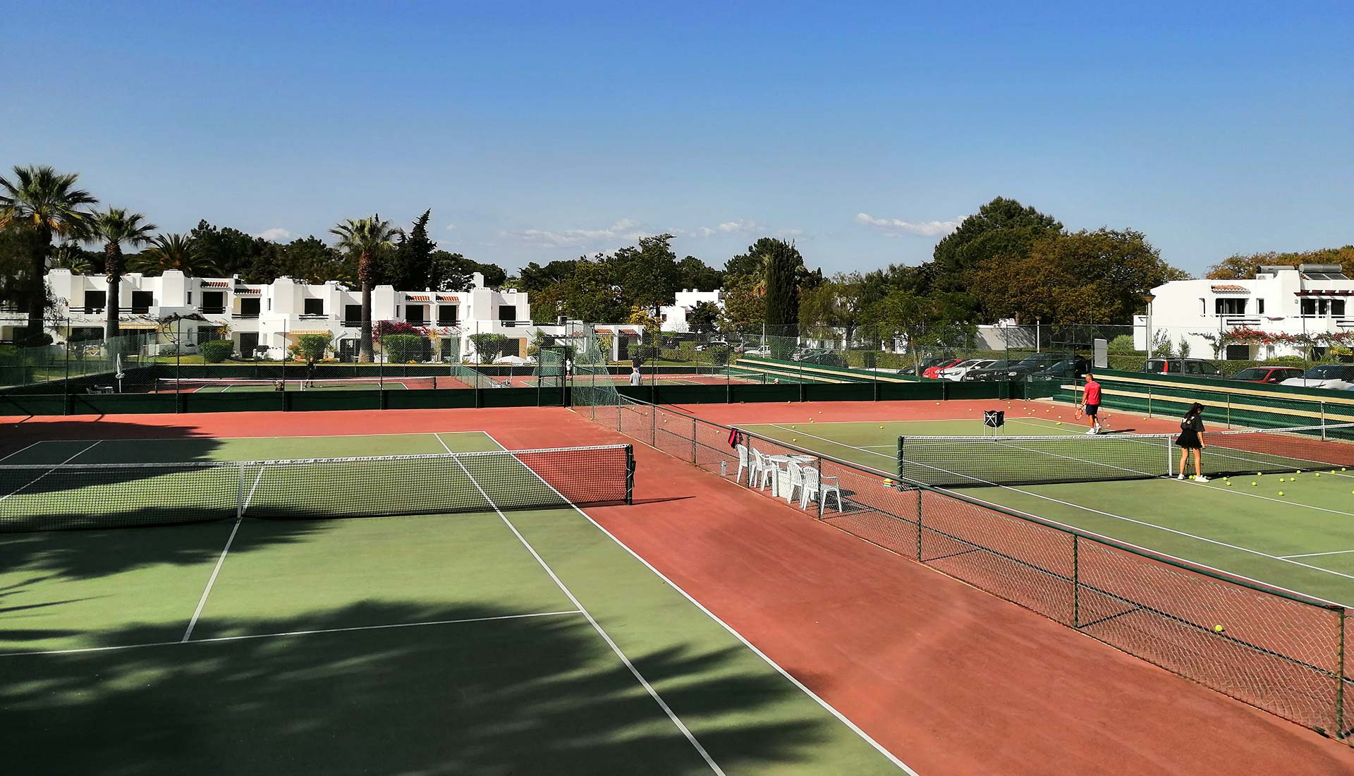 Tennis coaching session at Albufeira Clube de Ténis